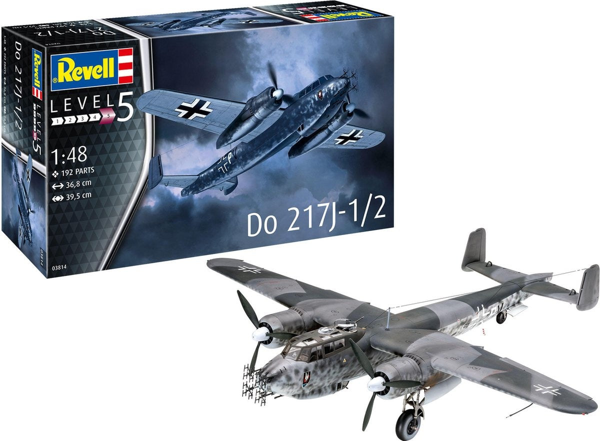 Revell modelbouwpakket militaire voertuigen – 03814 do 217j-1/2 plane plastic – 1:48 – modelbouw