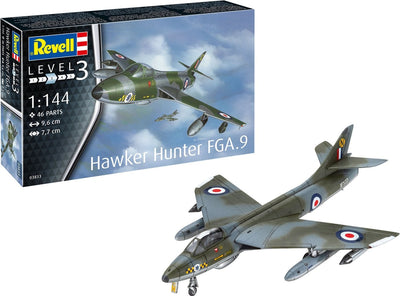 Revell modelbouwpakket militaire voertuigen – 03833 hawker hunter fga.9 plane plastic – 1:144 – modelbouw
