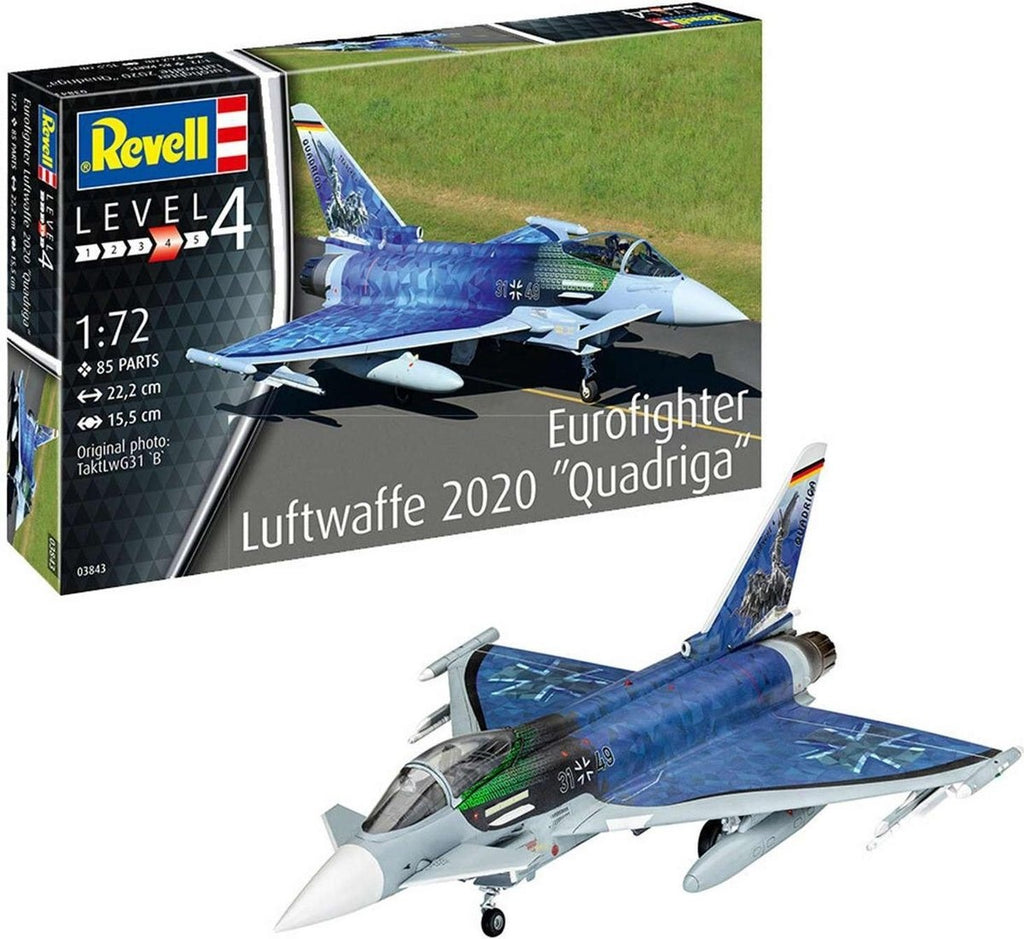 1:72 Revell 03843 eurofighter "luftwaffe 2020 quadriga" plane modelbouwpakket