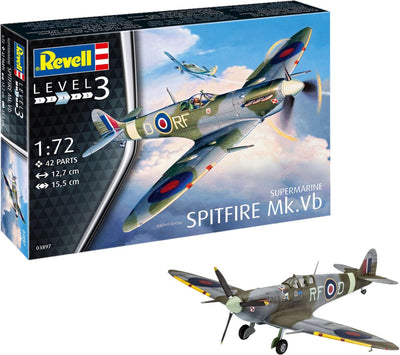 Revell modelbouwpakket militaire voertuigen – 03897 supermarine spitfire mk.vb plastic – 1:72 – modelbouw