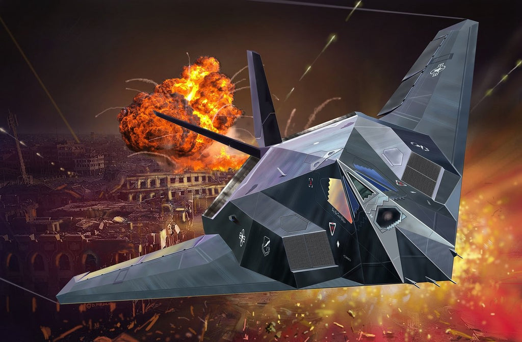 Revell modelbouwpakket militaire voertuigen – 03899 f-117 stealth fighter plastic – 1:72 – modelbouw