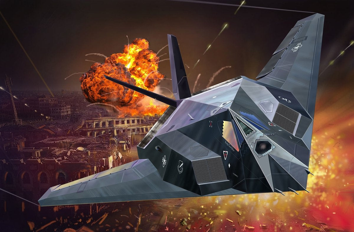Revell modelbouwpakket militaire voertuigen – 03899 f-117 stealth fighter plastic – 1:72 – modelbouw