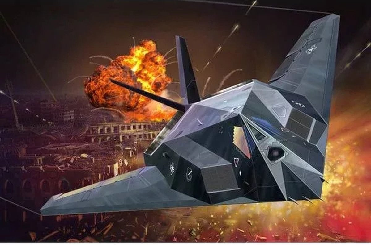 Revell modelbouwpakket militaire voertuigen – 03899 f-117 stealth fighter plastic – 1:72 – modelbouw