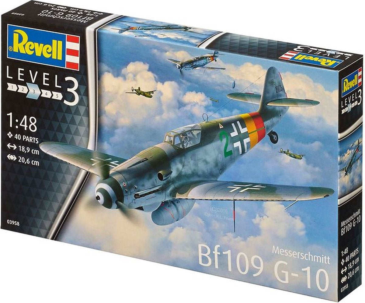 Revell modelbouwpakket vliegtuigen – 03958 messerschmitt bf109 g-10 plastic – 1:48 – modelbouw