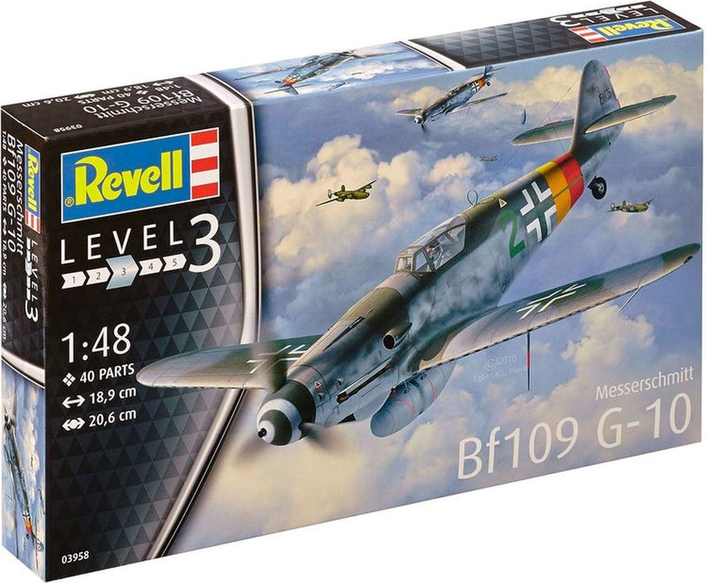 Revell modelbouwpakket vliegtuigen – 03958 messerschmitt bf109 g-10 plastic – 1:48 – modelbouw