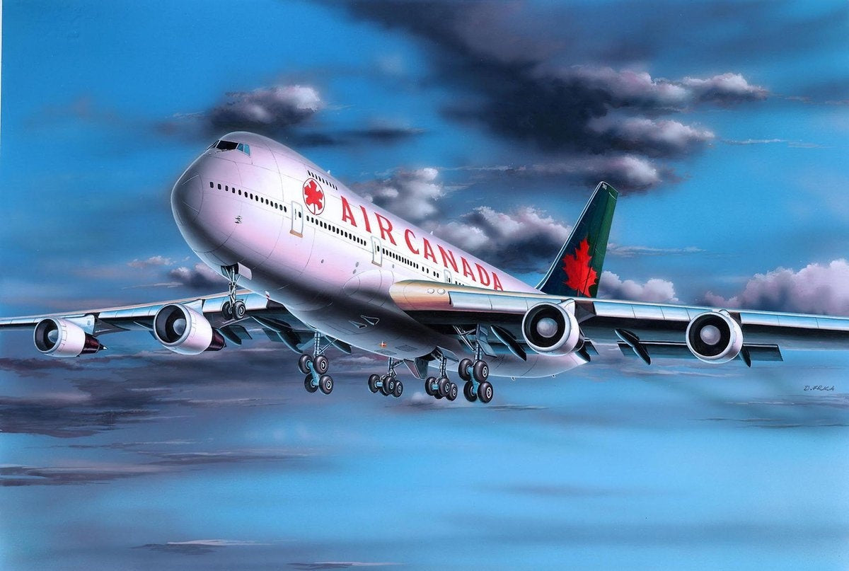 Revell modelbouwpakket vliegtuigen – 04210 boeing 747-200 air canada vliegtuig plastic – 1:390 – modelbouw