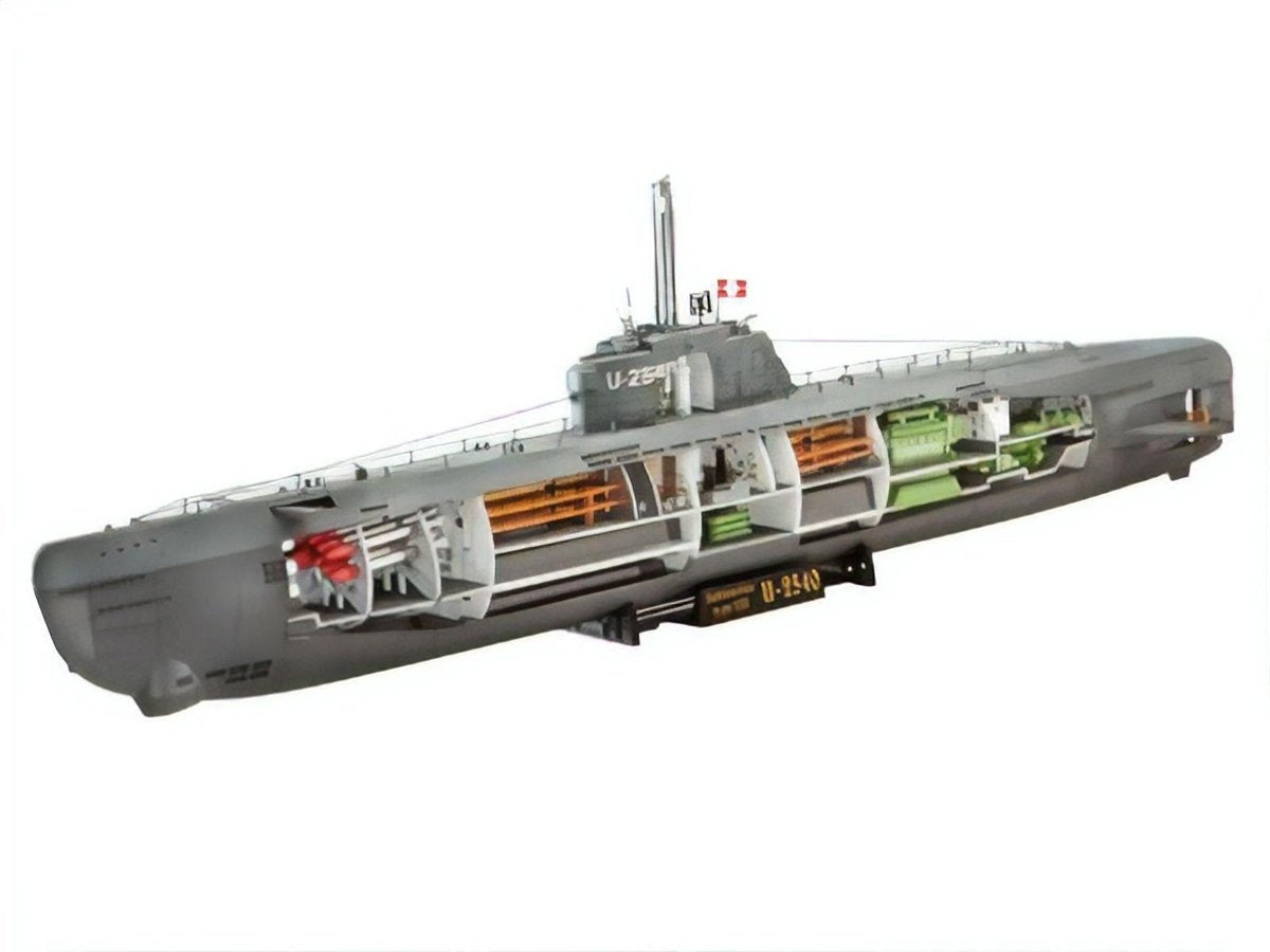 Revell modelbouwpakket militaire voertuigen – 05078 deutsches u-boot typ xxi mit interieur plastic – 1:144 – modelbouw