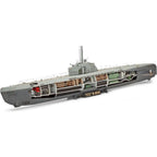 Revell modelbouwpakket militaire voertuigen – 05078 deutsches u-boot typ xxi mit interieur plastic – 1:144 – modelbouw