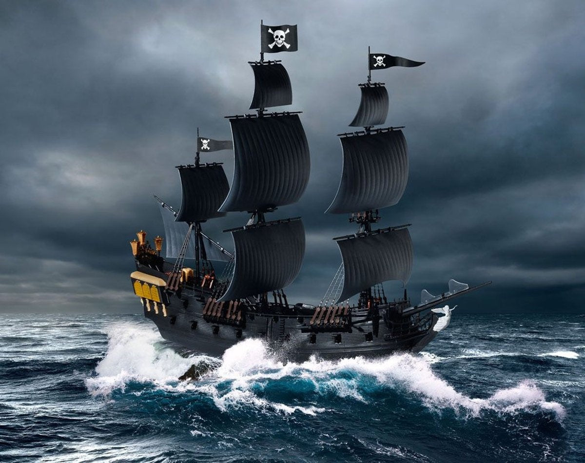 Revell modelbouwpakket schepen – 05499 black pearl pirate ship plastic – 1:150 – modelbouw