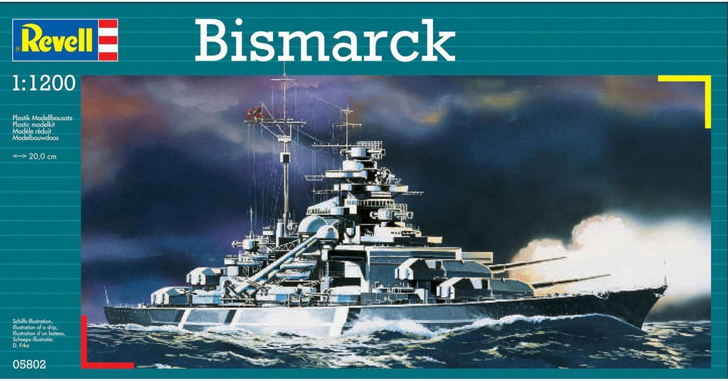 Revell modelbouwpakket schepen – 05802 bismarck ship plastic – 1:1200 – modelbouw
