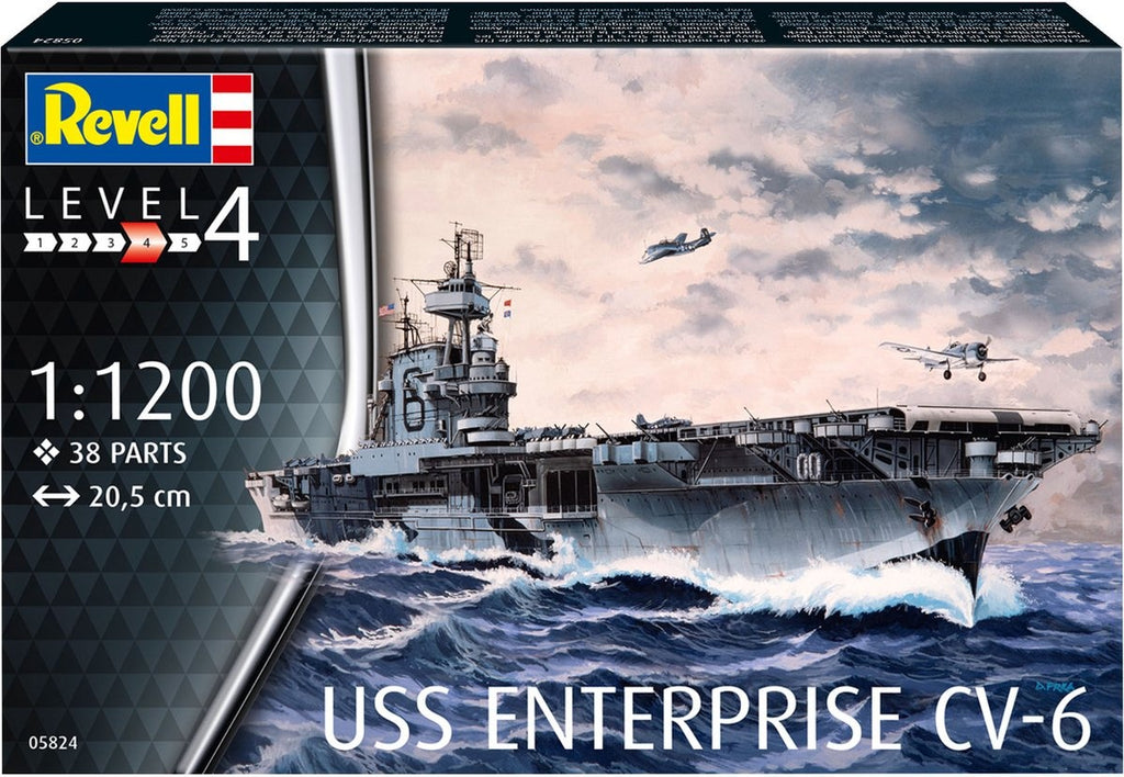 Revell modelbouwpakket schepen – 05824 uss enterprise cv-6 ship plastic – 1:1200 – modelbouw