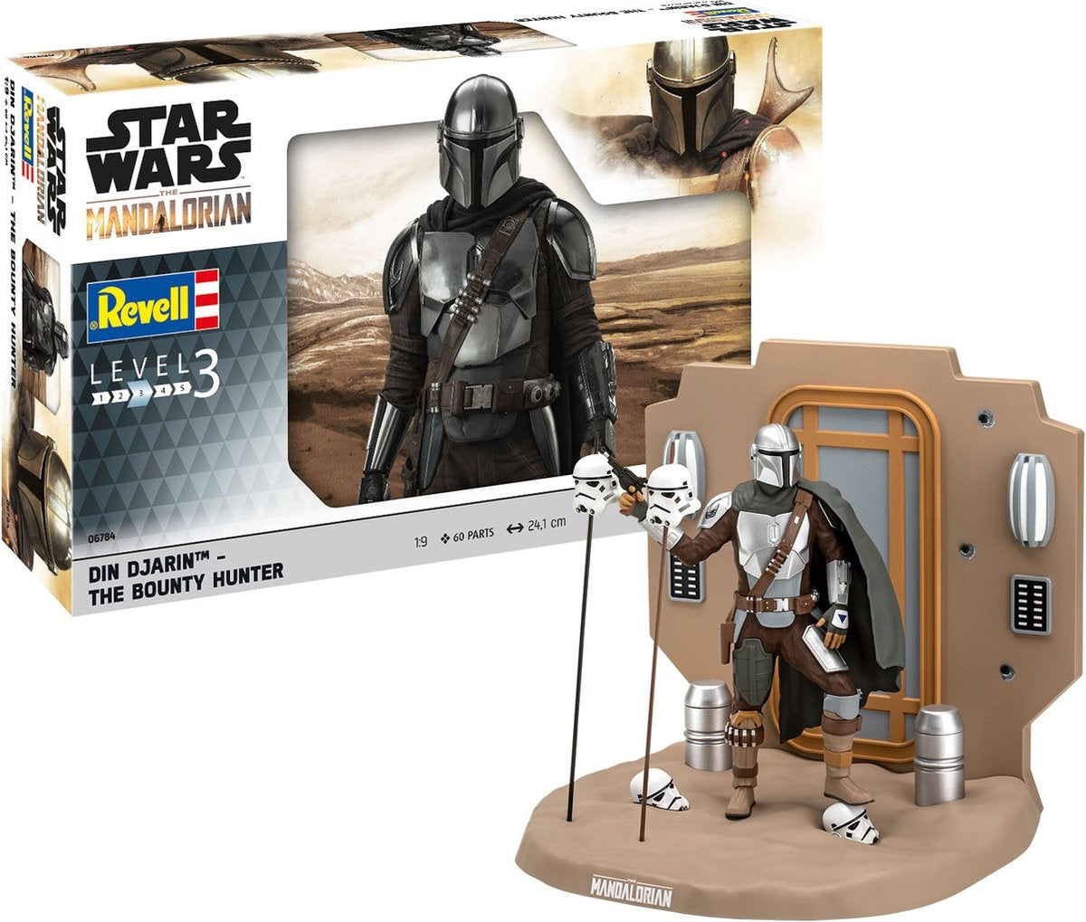 Revell – 06784 star wars – the mandalorian: the bounty hunter plastic – 1:9 – modelbouw