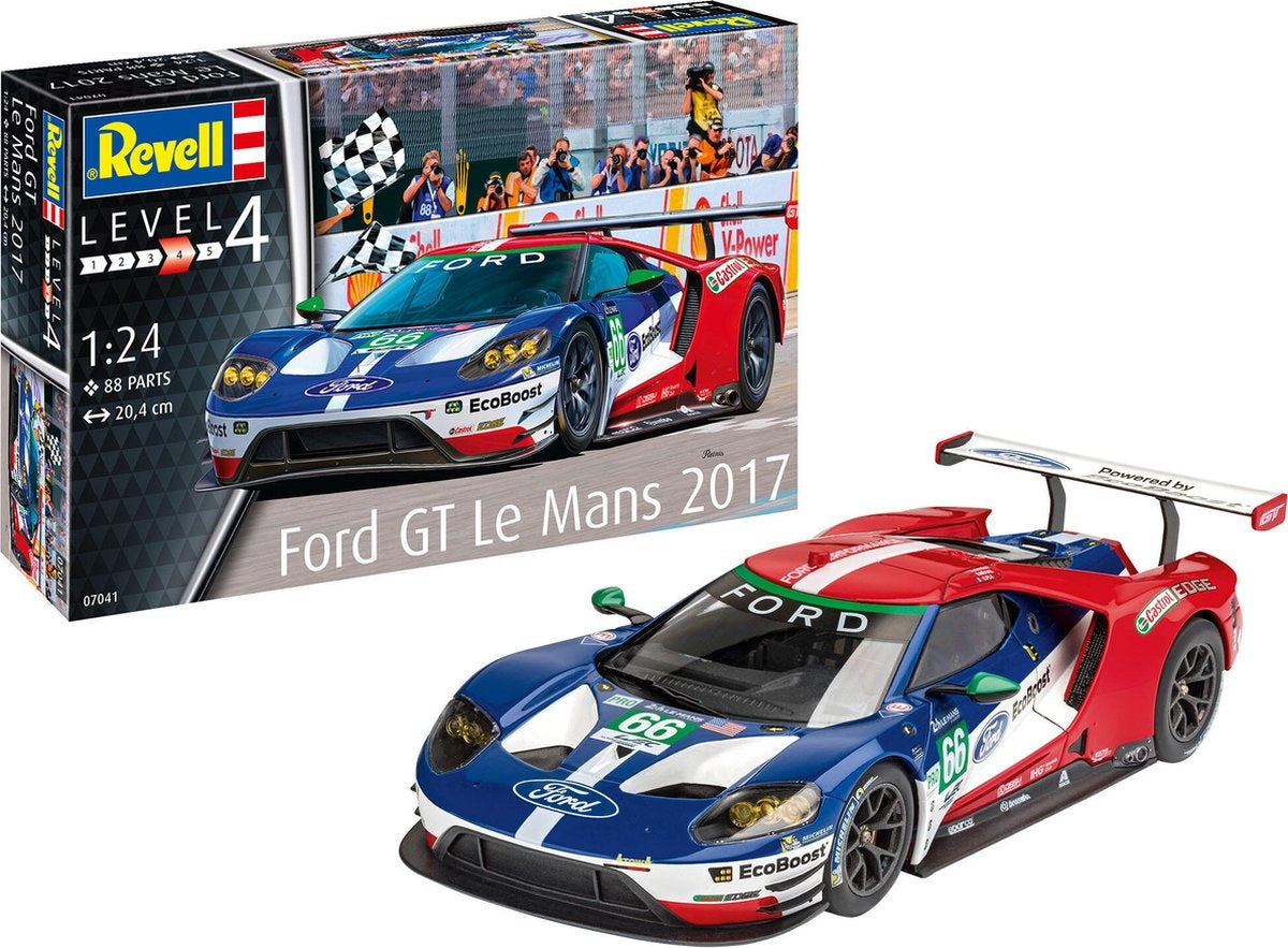 Revell modelbouwpakket auto – 07041 ford gt le mans 2017 plastic – 1:24 – modelbouw