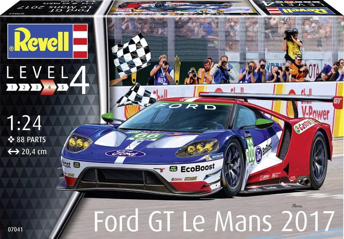 Revell modelbouwpakket auto – 07041 ford gt le mans 2017 plastic – 1:24 – modelbouw