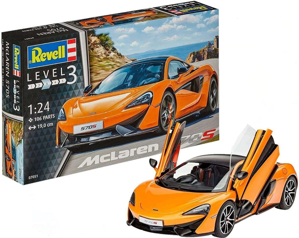 Revell modelbouwpakket auto – 07051 mclaren 570s – britse sportauto plastic – 1:24 – modelbouw