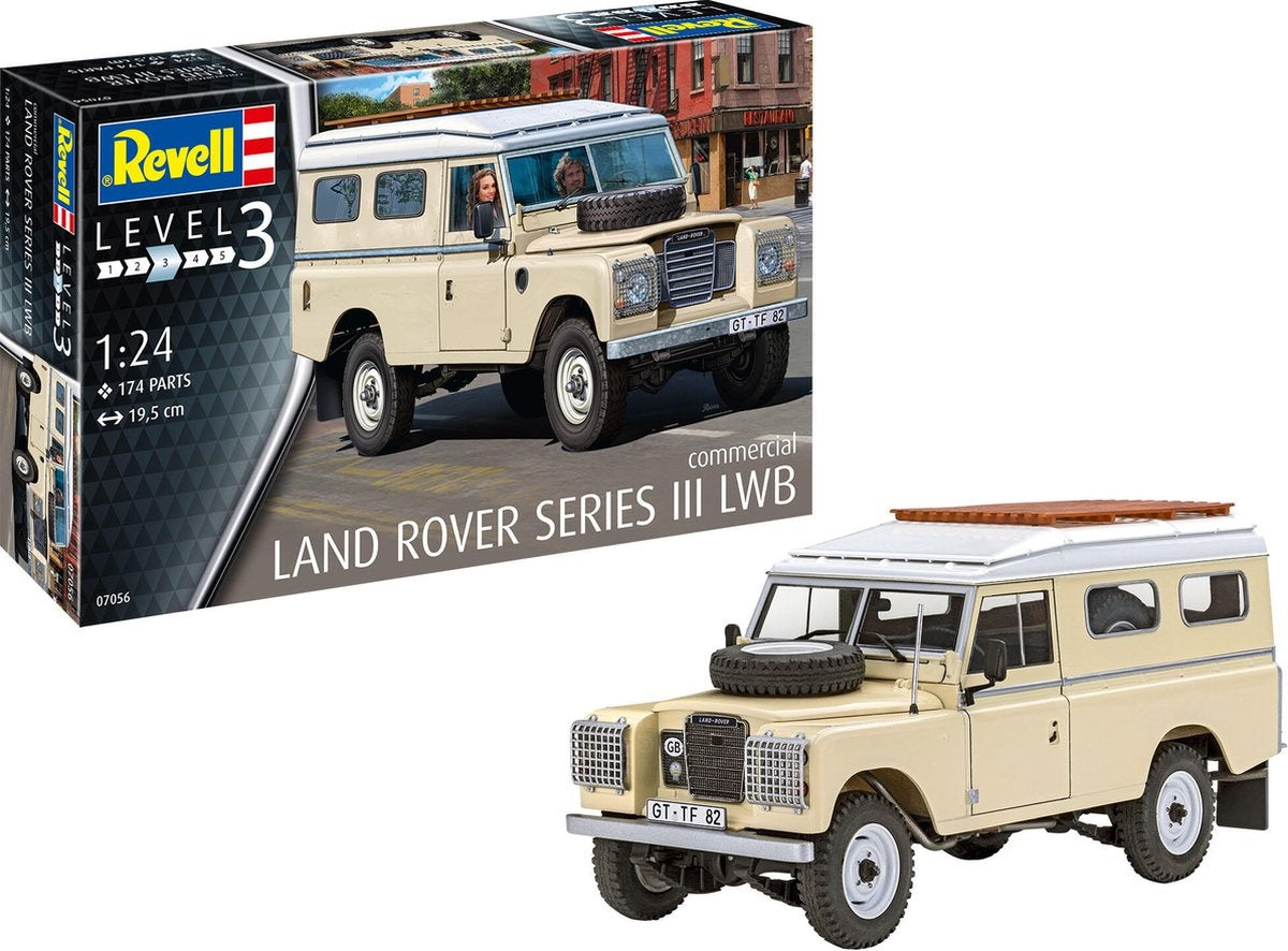 Revell modelbouwpakket auto – 07056 land rover series iii lwb – commercial vehicle plastic – 1:24 – modelbouw