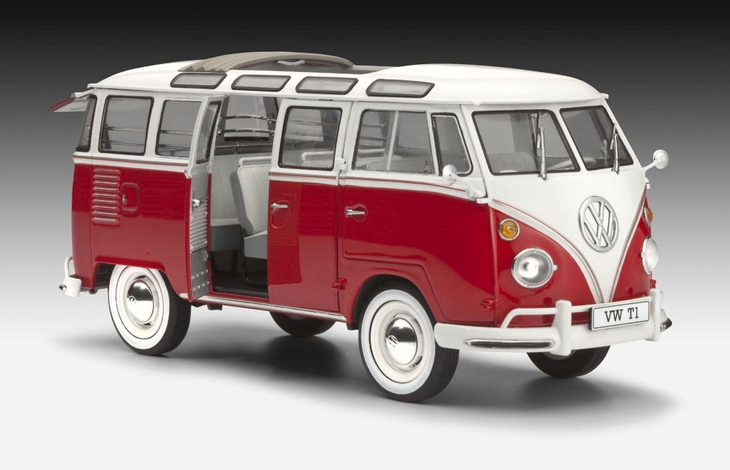 Revell modelbouwpakket auto – 07399 volkswagen vw t1 samba bus plastic – 1:24 – modelbouw