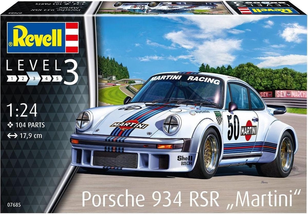 Revell modelbouwpakket auto – 07685 porsche 934 rsr -martini- plastic – 1:24 – modelbouw