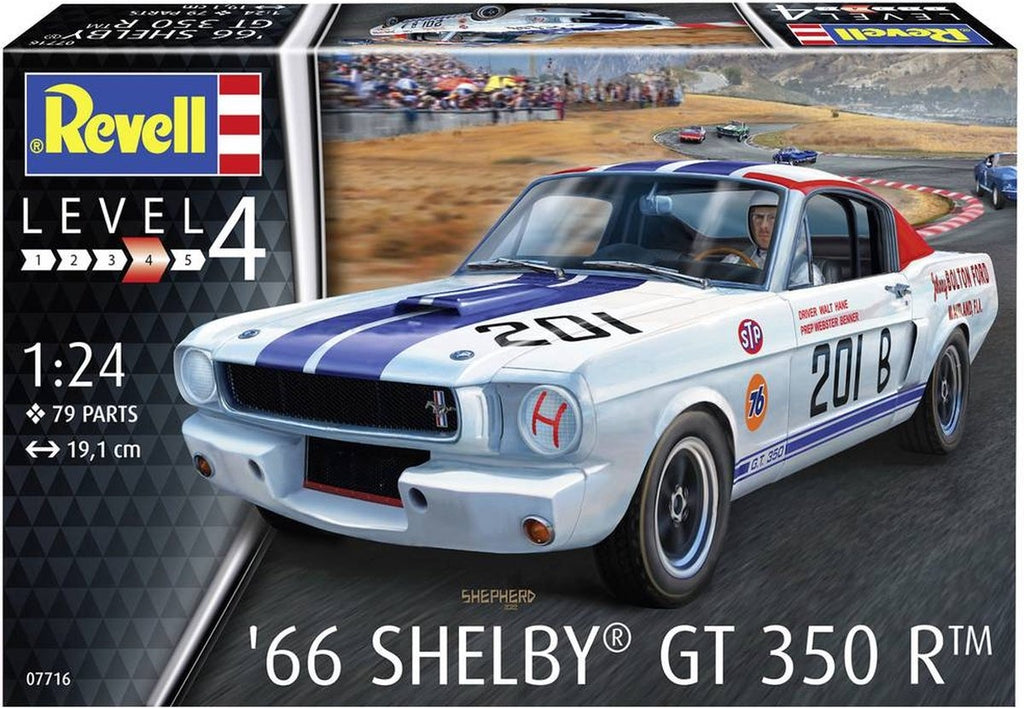 Revell modelbouwpakket auto – 07716 1965 shelby gt 350 r auto plastic – 1:24 – modelbouw