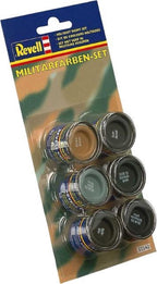 Revell hobbyverf – 6x 14 ml – modelbouw – 32340 military colours – verf set – airbrush paint – hobby volwassenen – enamel verf