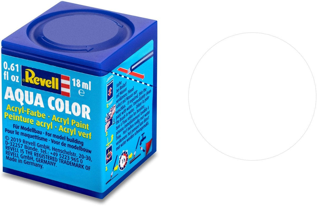 Revell hobbyverf acrylverf – aqua #2 clear – matt – acryl – verf potje – 18 ml