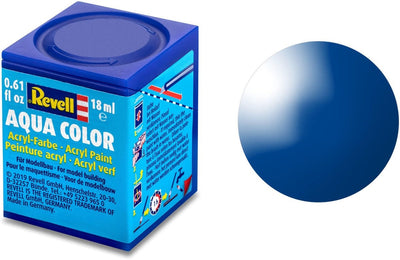 Revell hobbyverf acrylverf – aqua #52 blue – gloss – ral5005 – acryl – verf potje – 18 ml