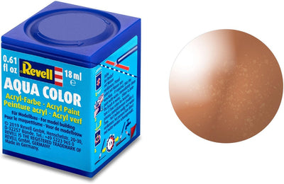 Revell hobbyverf acrylverf – aqua #93 copper – metallic – acryl – verf potje – 18 ml
