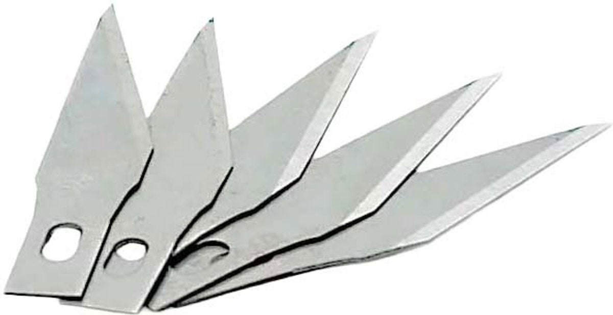 Revell modelbouwdecoratie – 39062 vervangingsmesjes voor 39059 hobbymes – 5 mesjes gereedschap