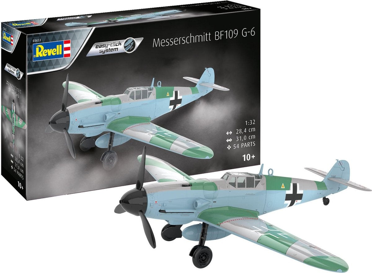 Revell modelbouwpakket militaire voertuigen – 03653 messerschmitt bf109g-6 – easy click system plastic – 1:32 – modelbouw