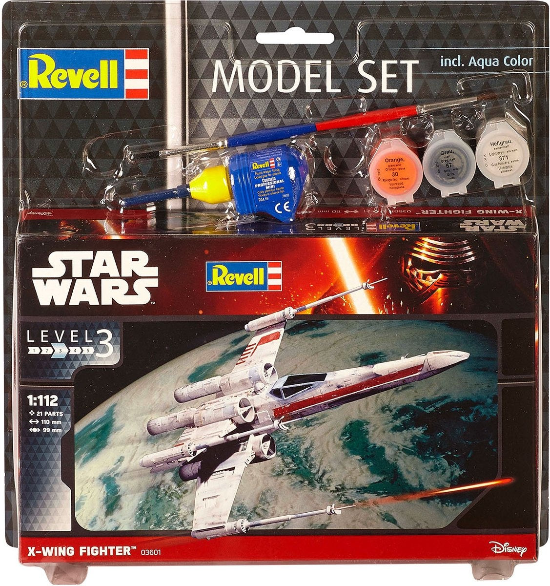 Revell – 63601 x-wing fighter – star wars – model set plastic – 1:112 – modelbouw