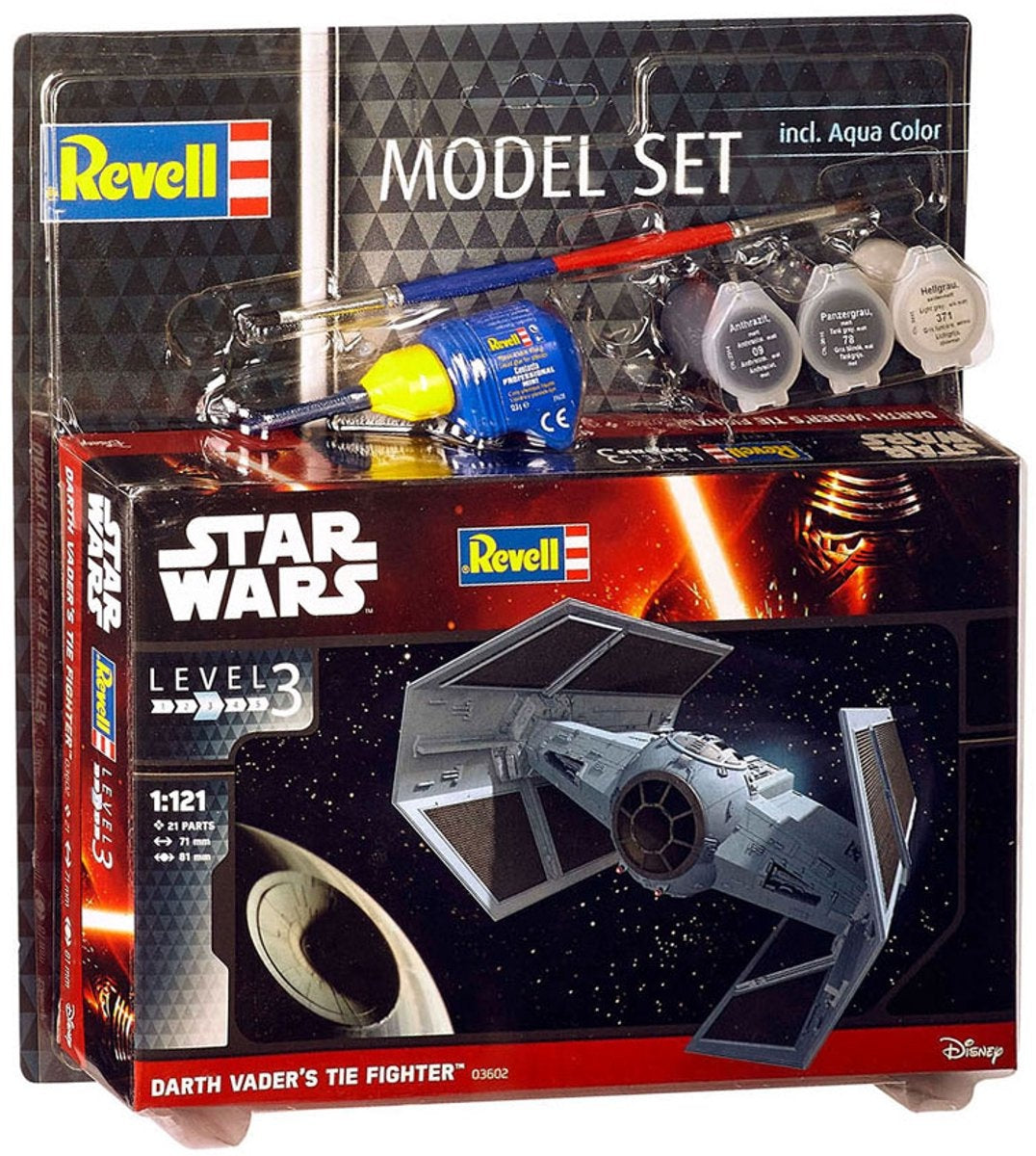 Revell – 63602 star wars darth vaders tie fighter – model set plastic – 1:121 – modelbouw