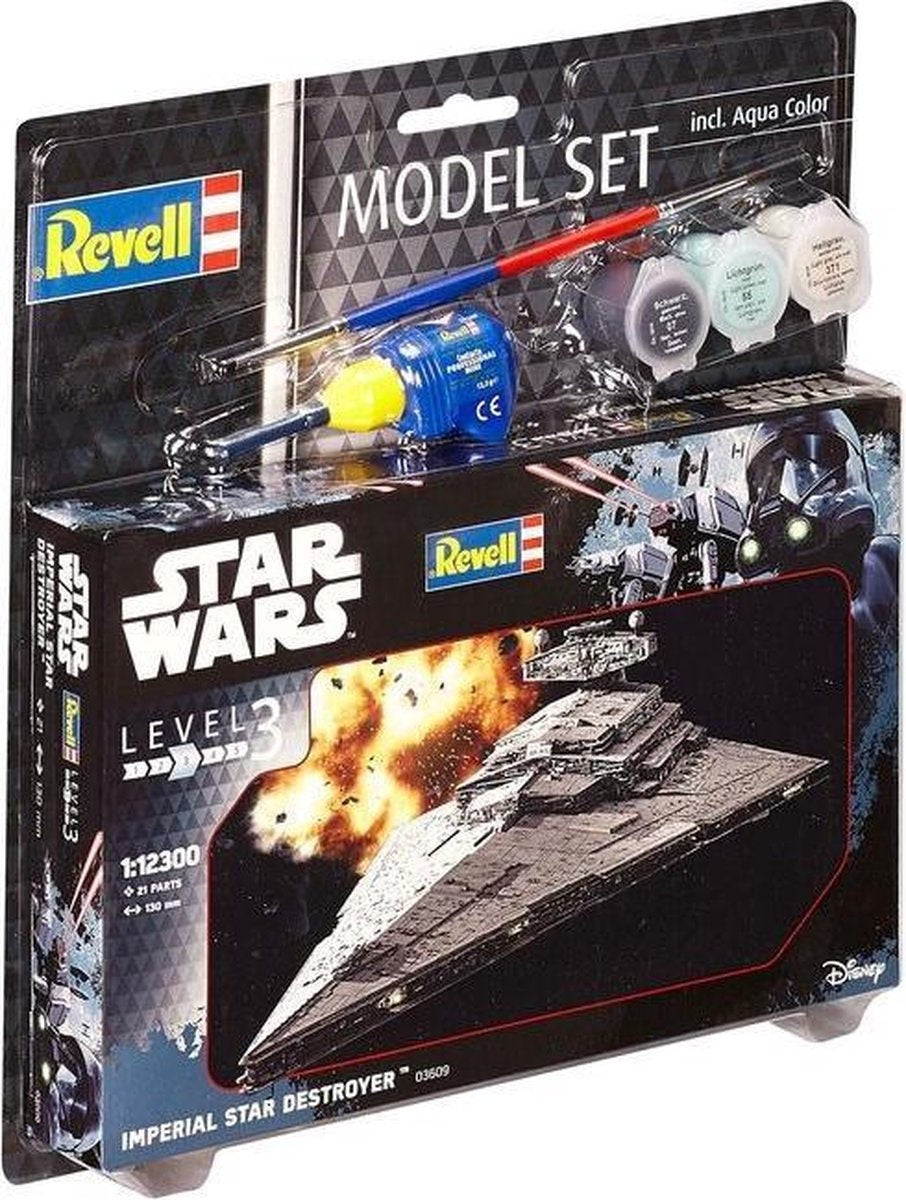 Revell – 63609 star wars imperial star destroyer – model set plastic – 1:12300 – modelbouw