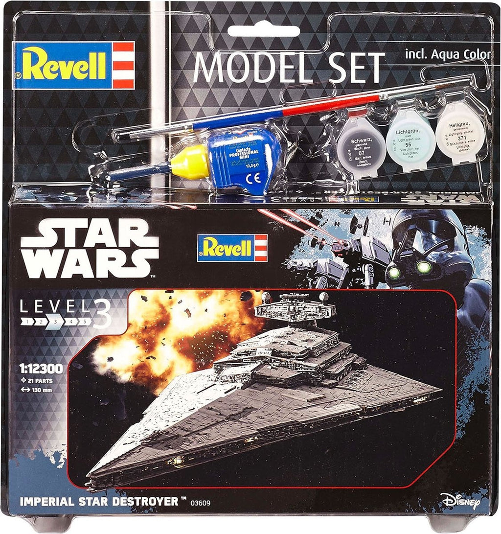 Revell – 63609 star wars imperial star destroyer – model set plastic – 1:12300 – modelbouw