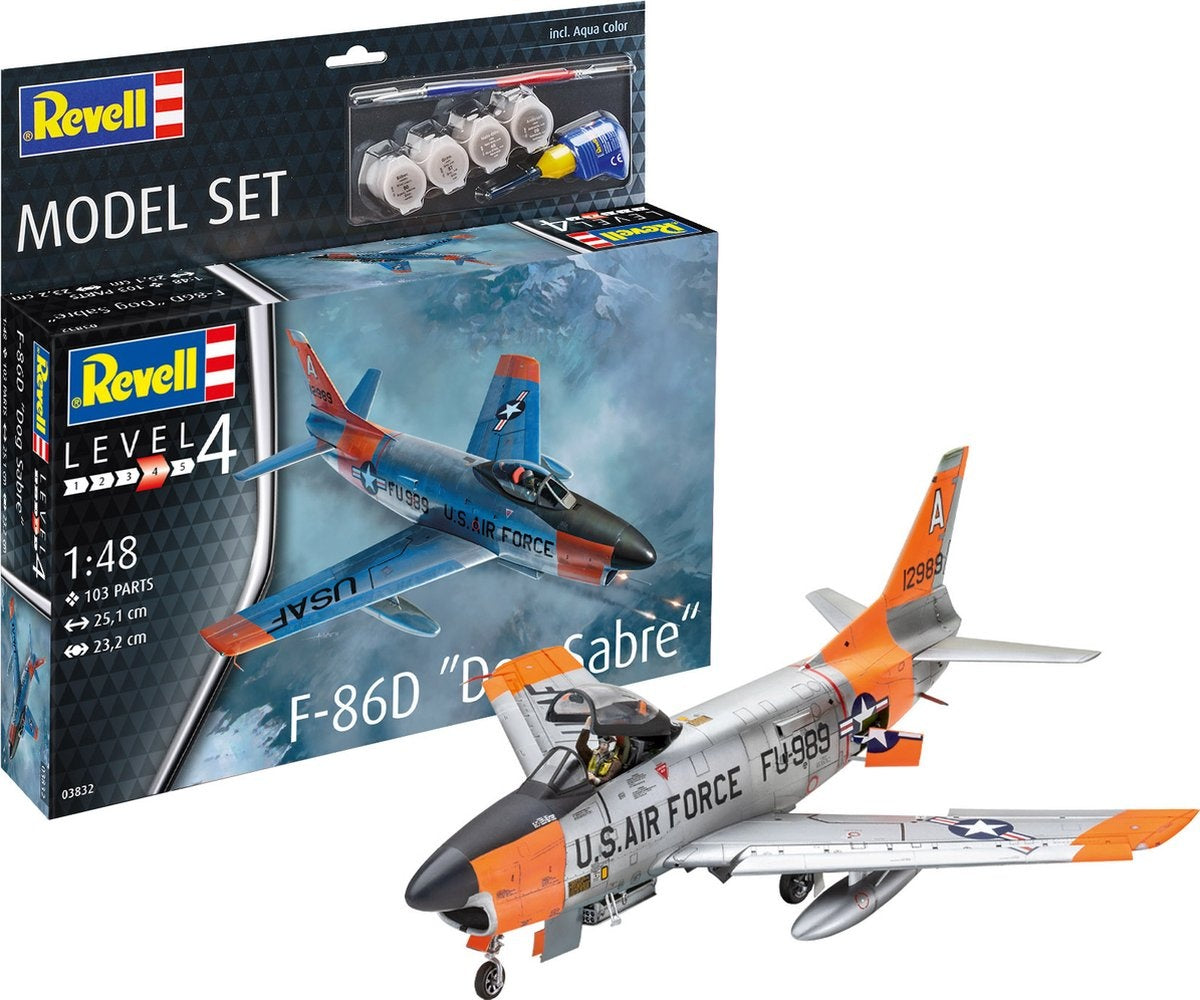Revell modelbouwpakket militaire voertuigen – 63832 f-86d dog sabre – model set plastic – 1:48 – modelbouw