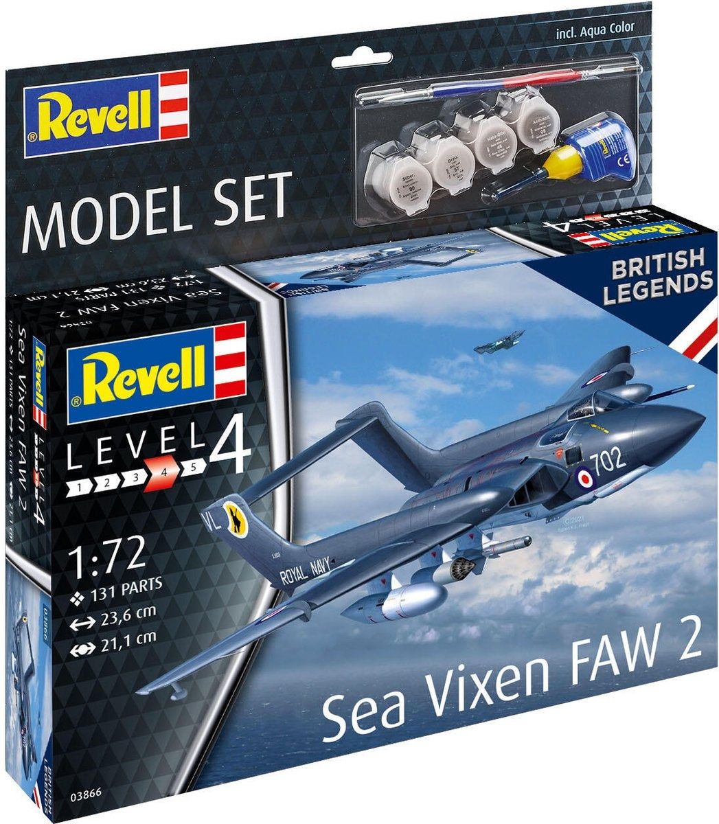 Revell modelbouwpakket militaire voertuigen – 63866 sea vixen faw 2 – 70th anniversary – model set plastic – 1:72 – modelbouw