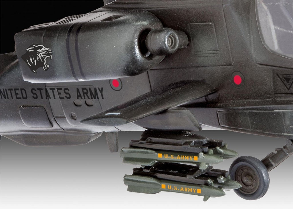 Revell modelbouwpakket militaire voertuigen – 64985 ah-64a apache – model set plastic – 1:100 – modelbouw
