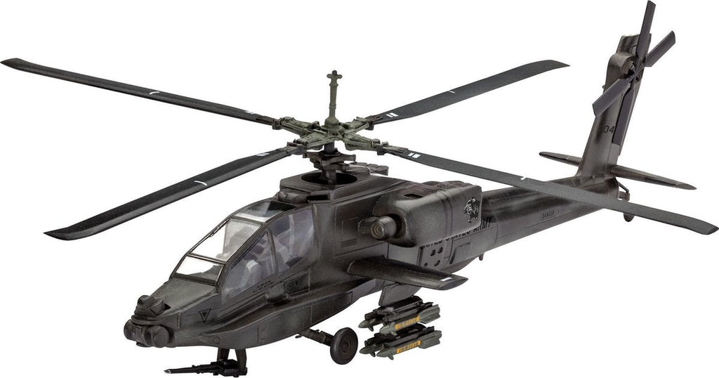 Revell modelbouwpakket militaire voertuigen – 64985 ah-64a apache – model set plastic – 1:100 – modelbouw