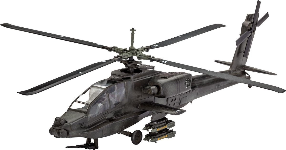Revell modelbouwpakket militaire voertuigen – 64985 ah-64a apache – model set plastic – 1:100 – modelbouw