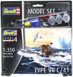 Revell modelbouwpakket militaire voertuigen – 65154 german submarine type vii c/41 – model set plastic – 1:350 – modelbouw