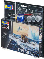 Revell modelbouwpakket militaire voertuigen – 65154 german submarine type vii c/41 – model set plastic – 1:350 – modelbouw