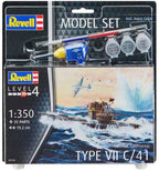 Revell modelbouwpakket militaire voertuigen – 65154 german submarine type vii c/41 – model set plastic – 1:350 – modelbouw