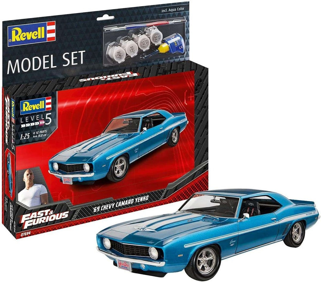 Revell modelbouwpakket militaire voertuigen – 67694 fast – furious 1969 chevy camaro yenko – model set plastic – 1:25 – modelbouw