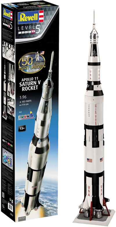 Revell – 03704 Apollo 11 Saturn V rocket – gift set plastic – 1:96 – modelbouw