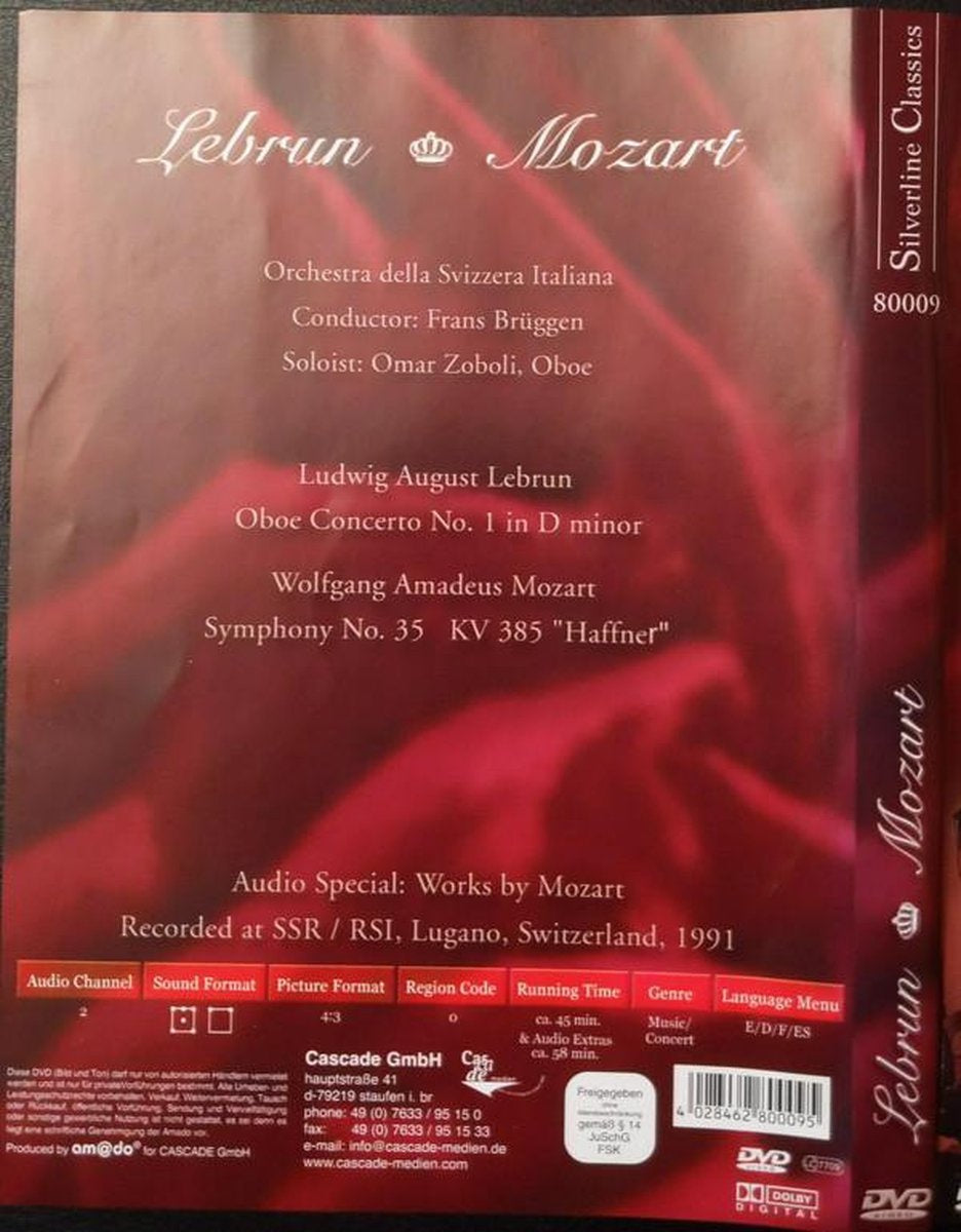Oboe concerte no.1/sym.no – DVD
