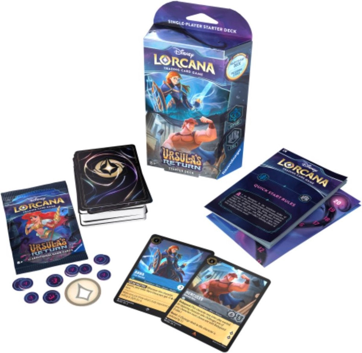 Disney lorcana TCG: ursula's return – anna & hercule starter deck