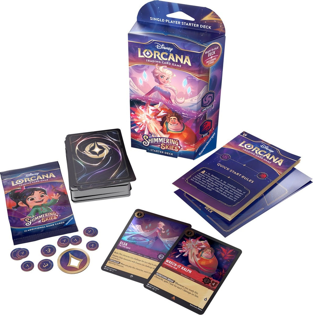 Disney lorcana TCG: ursula's return – amethyst & ruby: elsa & wreck-it ralph starter deck – uk