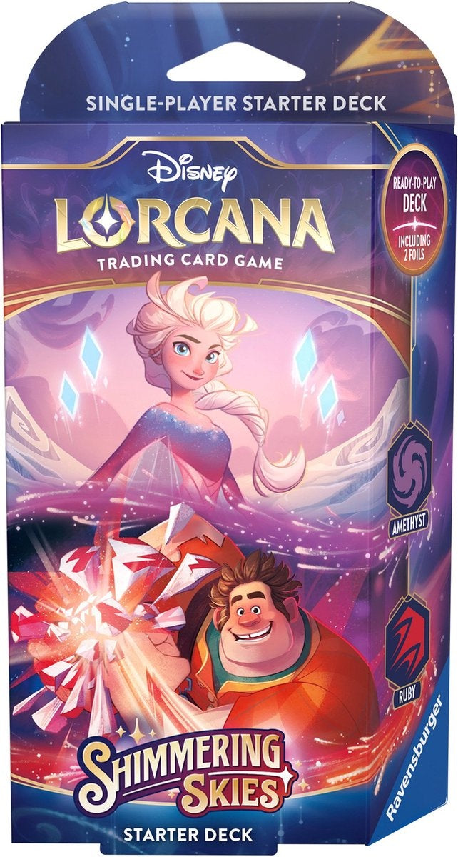 Disney lorcana TCG: ursula's return – amethyst & ruby: elsa & wreck-it ralph starter deck – uk