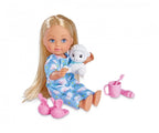 Simba doll evi gaat slapen in pyjama met een schaap