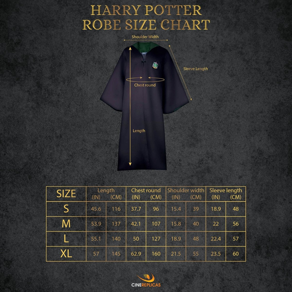 Harry Potter – slytherin wizard robe – zwaderich tovenaar kostuum (kids)