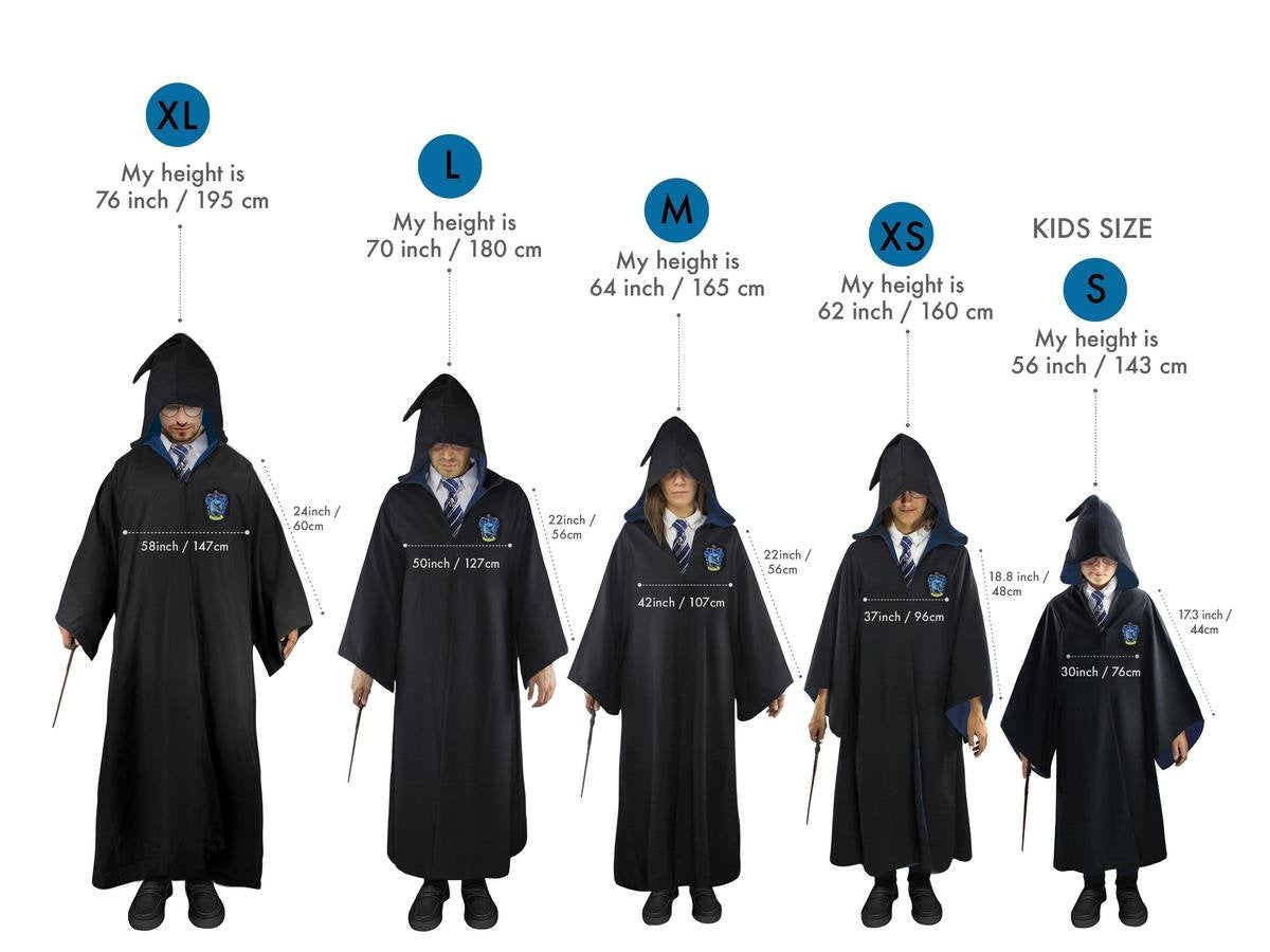 Harry Potter – ravenclaw wizard robe – ravenklauw tovenaar kostuum (kids)